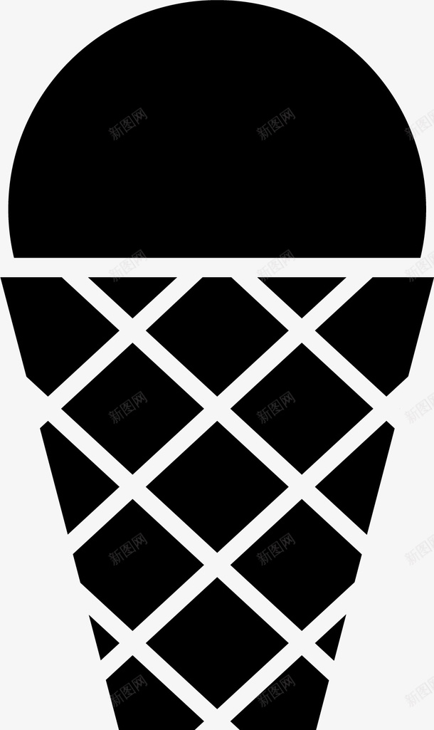 冰淇淋剪影矢量图ai免抠素材_新图网 https://ixintu.com 冰淇淋 剪影 矢量图