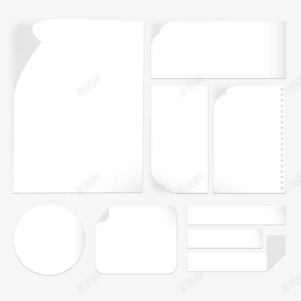 白色纸png免抠素材_新图网 https://ixintu.com 商务 形状 白纸 笔记本