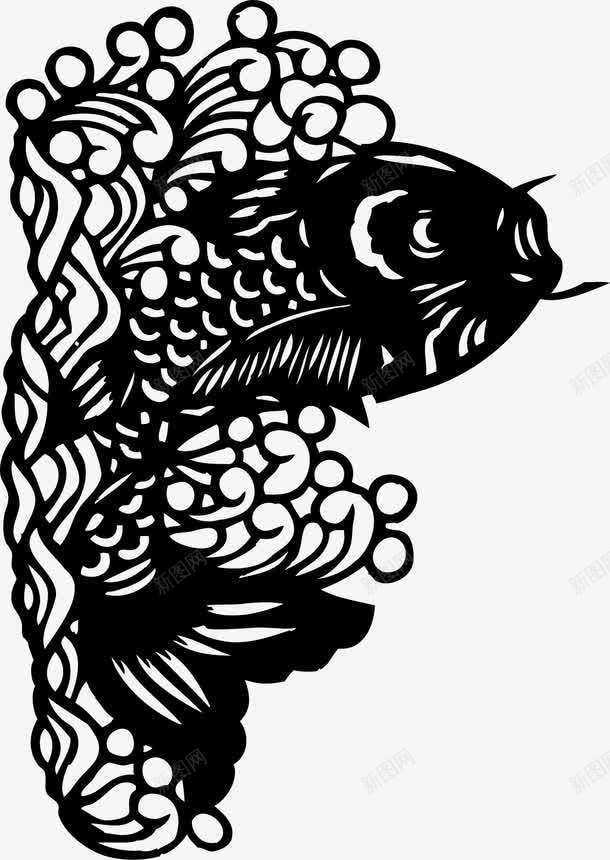 年年有余装饰画png免抠素材_新图网 https://ixintu.com 精美年画 装饰画 黑白装饰