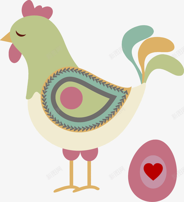 母鸡剪纸矢量图ai免抠素材_新图网 https://ixintu.com 免费矢量下载 插画 母鸡剪纸 鸡蛋 矢量图