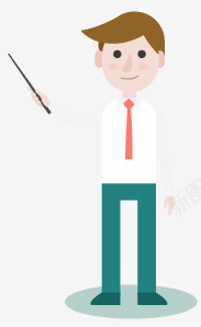 教导png免抠素材_新图网 https://ixintu.com 棒子 男子 白色