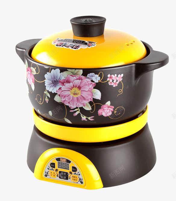 黄色电火锅png免抠素材_新图网 https://ixintu.com 产品实物 火锅 烹饪 电器 电炖