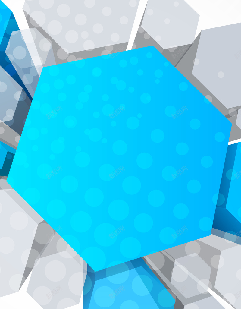 蓝色几何六边形背景矢量图ai设计背景_新图网 https://ixintu.com 六边形 几何 扁平 渐变 背景 蓝色 矢量图