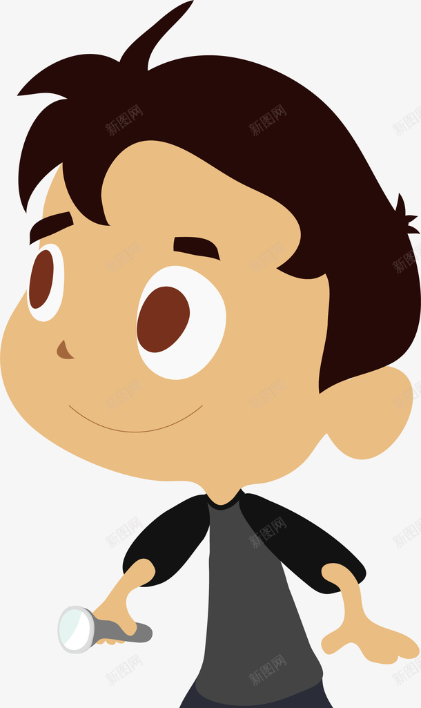 可爱小男孩矢量图ai免抠素材_新图网 https://ixintu.com 创意 卡通 可爱 小男孩 彩色的 手绘的 矢量的 矢量图