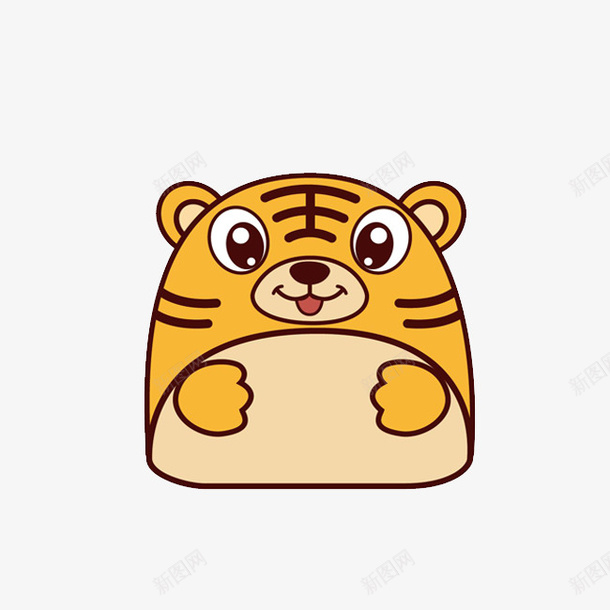 卡通可爱老虎png免抠素材_新图网 https://ixintu.com Q版虎 卡通 卡通老虎头 可爱老虎 小老虎 简约 老虎头 黄色老虎