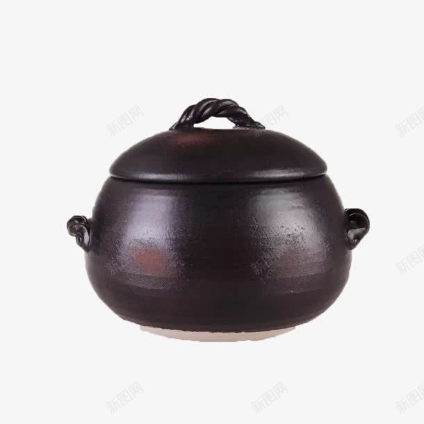 土砂锅png免抠素材_新图网 https://ixintu.com 产品实物 煮粥 煲汤 石锅 砂锅 锅 陶瓷