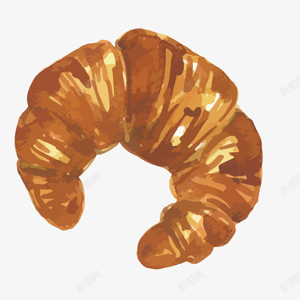 美味牛角包矢量图ai免抠素材_新图网 https://ixintu.com 牛角包 美味 面包 矢量图