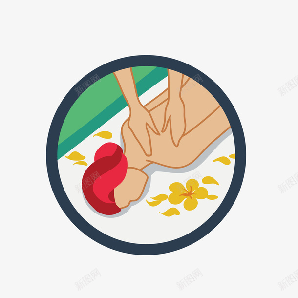 卡通推拿边框矢量图ai免抠素材_新图网 https://ixintu.com 中医 健康 养生 卡通边框 推拿 精油按摩 针灸推拿 矢量图