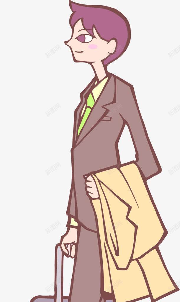 托行李的帅哥png免抠素材_新图网 https://ixintu.com 托行李 托行李出行 托行李的商务人士 拉行李 拉行李的男人 拉行李箱 拖行李 行走拉行李箱