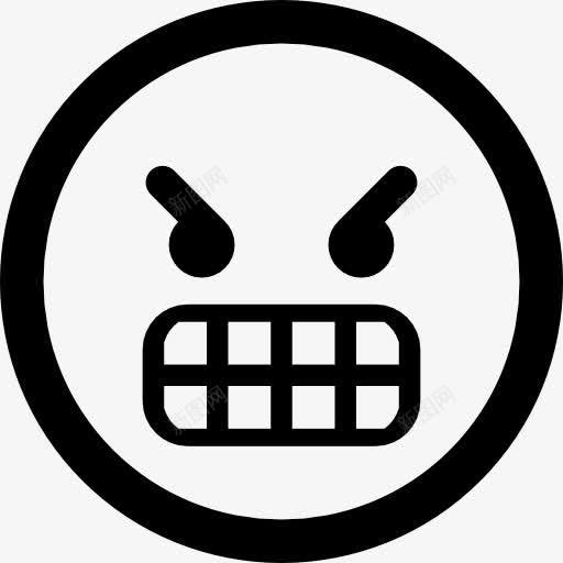 很生气表情的方脸图标png_新图网 https://ixintu.com 广场 愤怒的表情的脸 接口 脸 表情 非常生气