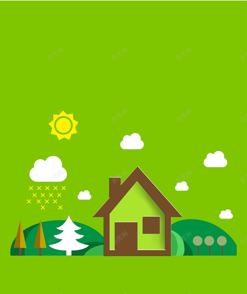 矢量扁平化卡通绿色家园背景ai设计背景_新图网 https://ixintu.com 几何 卡通 家园 扁平 扁平化 教育 海报 渐变 环保 矢量 绿色 背景 矢量图