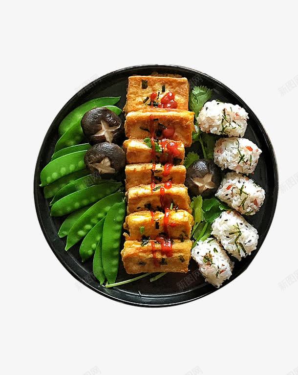 豌豆叶菜豆腐饭团png免抠素材_新图网 https://ixintu.com 健康 营养 蔬菜