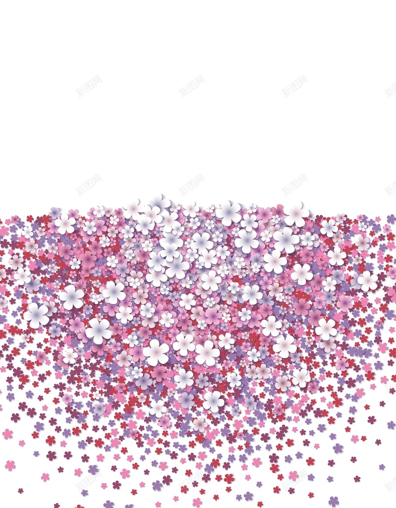 花瓣小清新背景模版矢量图ai设计背景_新图网 https://ixintu.com 小清新 梦幻 浪漫 海报矢量背景模版 碎花 花瓣 矢量图