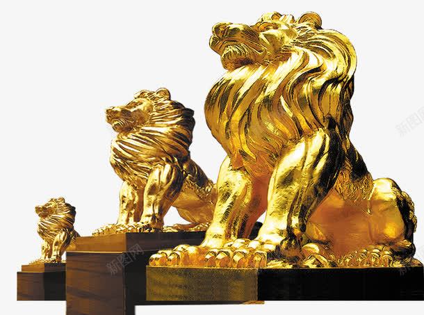金色的狮子png免抠素材_新图网 https://ixintu.com 威武 金色 雄狮 雕像 雕塑
