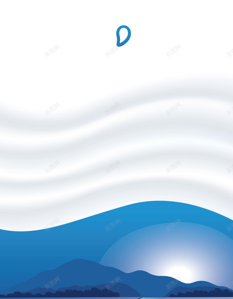 清晨草原上的牛背景矢量图ai设计背景_新图网 https://ixintu.com 太阳 小河舒心 牛 纹理 蓝色 质感 矢量图