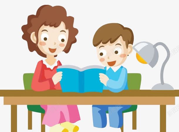 陪伴读书png免抠素材_新图网 https://ixintu.com 亲情 关爱 唠叨 读书 陪伴 陪伴关怀