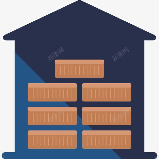 仓库图标png_新图网 https://ixintu.com 仓库 储存 建筑 机库 运输和交付