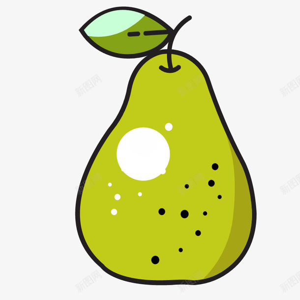 手绘香梨png免抠素材_新图网 https://ixintu.com 水果 矢量装饰 装饰 装饰画 香梨