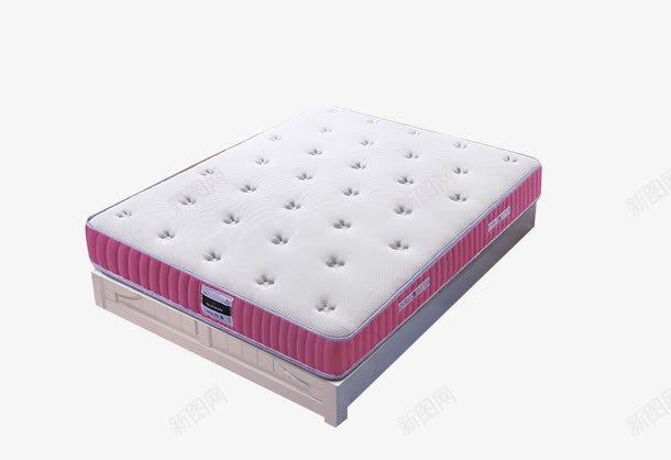 粉色边缘席梦思床垫png免抠素材_新图网 https://ixintu.com 乳胶床垫 床垫实物 搞弹性床垫 科学设计床垫