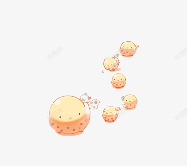 大鸡小鸡png免抠素材_新图网 https://ixintu.com 动物 可爱 手绘 插画 鸡