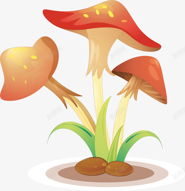 蘑菇卡通插画6png免抠素材_新图网 https://ixintu.com 卡通 插画 素材 蘑菇