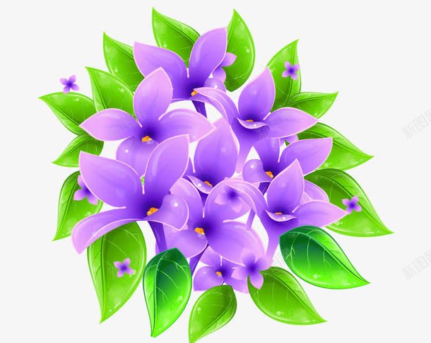 紫罗兰花png免抠素材_新图网 https://ixintu.com 紫罗兰卡通 紫罗兰花 紫色 花