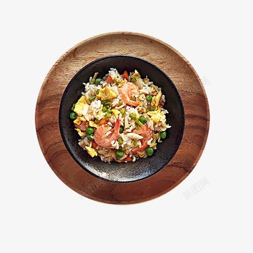 盘子中的一碗虾炒饭png免抠素材_新图网 https://ixintu.com 炒饭 盘子 碗 虾