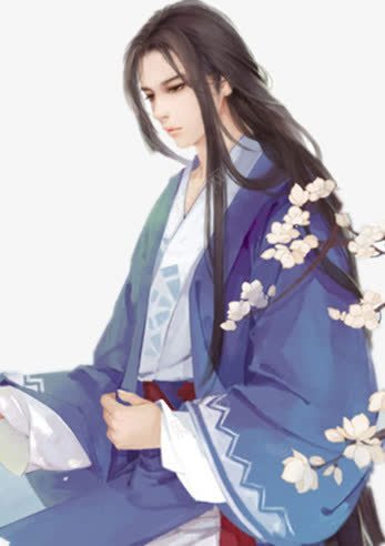 蓝衣忧郁古风男子png免抠素材_新图网 https://ixintu.com 古风 忧郁 男子 蓝衣