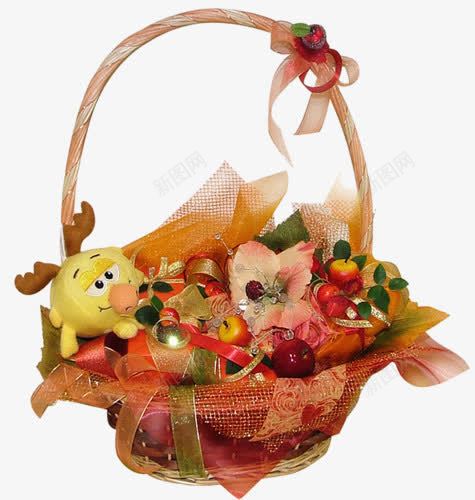 花篮png免抠素材_新图网 https://ixintu.com 手工艺 竹篮 竹编 篮子