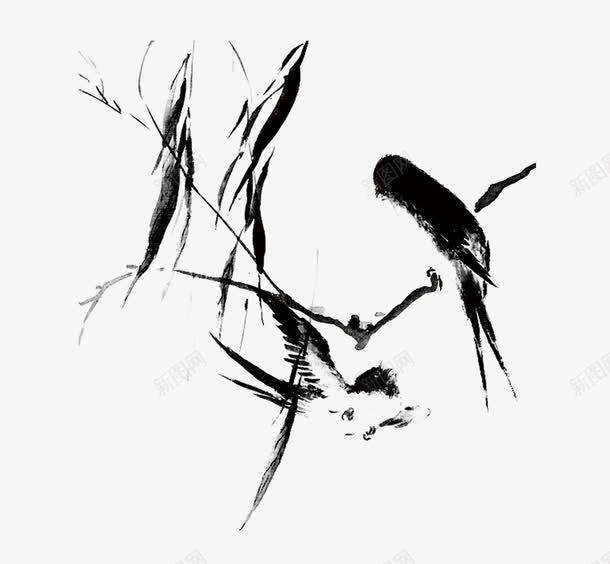 水墨画柳条png免抠素材_新图网 https://ixintu.com 姘村 鏌虫潯 鐕曞瓙