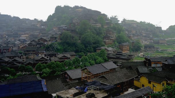 贵州西江千户苗寨png免抠素材_新图网 https://ixintu.com 名胜古迹 旅游风景 著名建筑