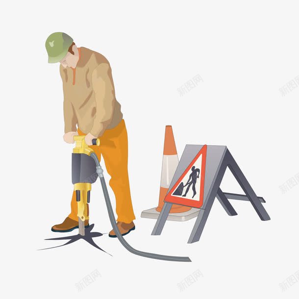 电力工人png免抠素材_新图网 https://ixintu.com 上班族 工人 店里 拿电钻