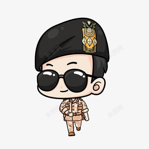 手绘兵哥哥png免抠素材_新图网 https://ixintu.com 兵 卡通 哥哥 墨镜 手绘 步兵卡通