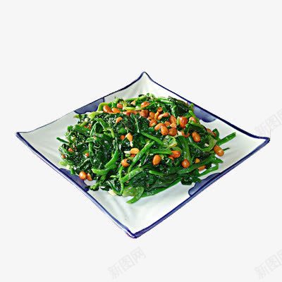 家常果仁波菜png免抠素材_新图网 https://ixintu.com 中国菜 家常菜 炒青菜 美味小菜 美味果仁波菜 美食