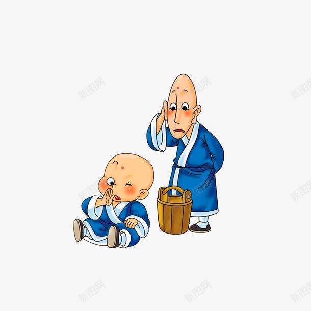 两个没水喝的小和尚png免抠素材_新图网 https://ixintu.com 古代 手绘小和尚