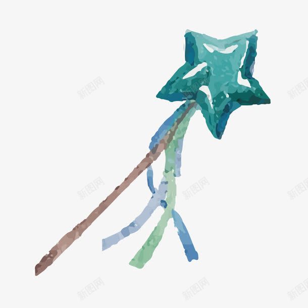 蓝色五角星png免抠素材_新图网 https://ixintu.com 五角星 水墨 素材 蓝色