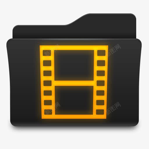 影视文件夹黑文件夹图标png_新图网 https://ixintu.com 影视 folder 文件夹 Movies