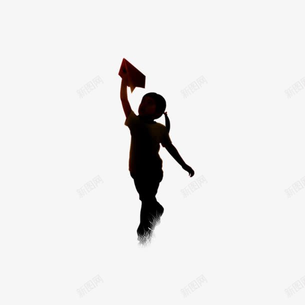 黑色小孩轮廓png免抠素材_新图网 https://ixintu.com 小孩 轮廓 黑色