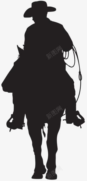 手绘骑马人物轮廓装饰图标png_新图网 https://ixintu.com 免抠图 手绘骑马的人 抠图 插画 装饰图 骑马人物轮廓