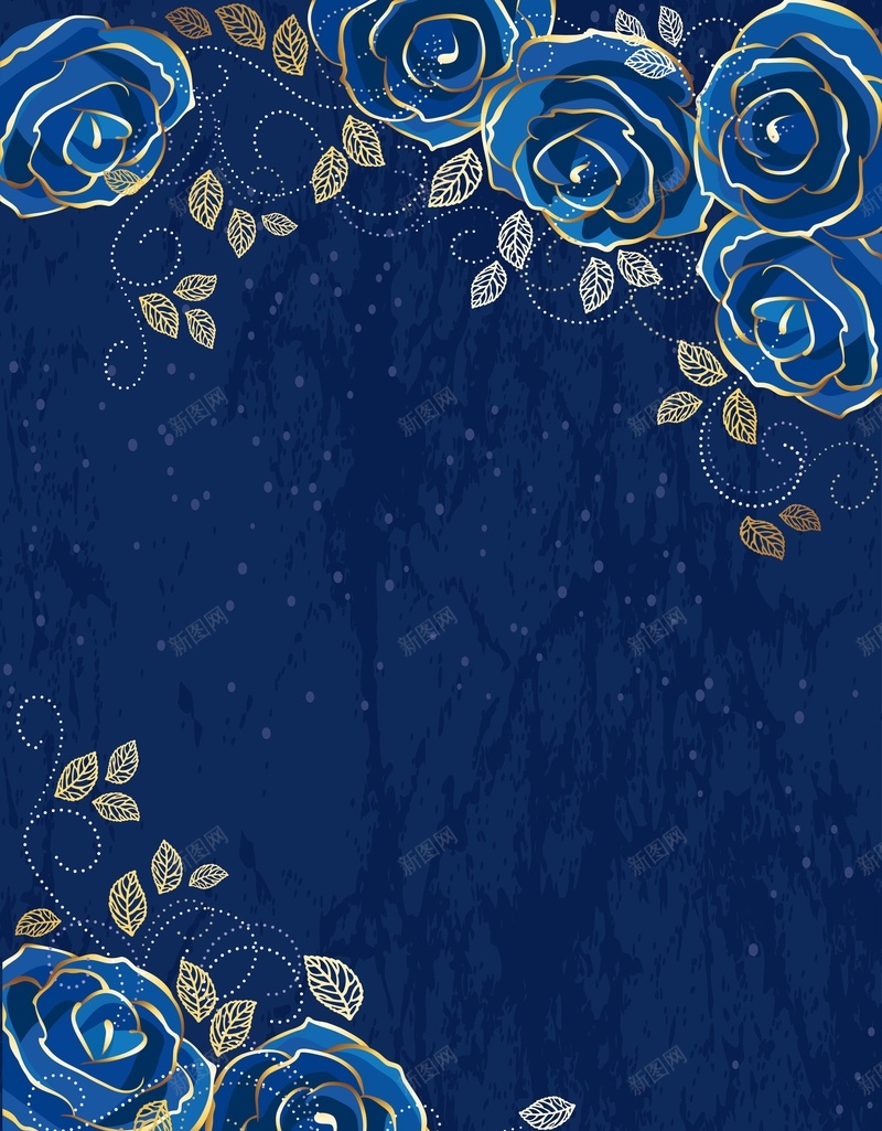 矢量蓝色复古欧式玫瑰花纹理背景ai设计背景_新图网 https://ixintu.com 复古 奢华 女性 婚庆 梦幻 欧式 浪漫 海报 玫瑰花 矢量 纹理 蓝色 矢量图