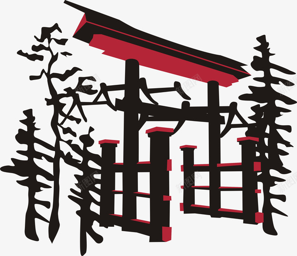 中国风建筑场景png免抠素材_新图网 https://ixintu.com 中国风免抠 中式 建筑 水墨