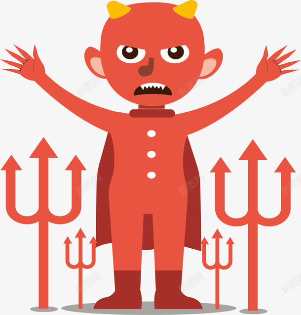 红色的地狱恶魔矢量图ai免抠素材_新图网 https://ixintu.com 万圣节 万圣节恶魔 地狱恶魔 恶魔 矢量png 红色恶魔 矢量图