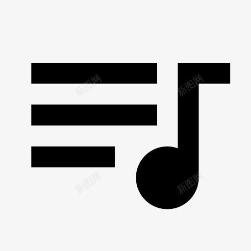 音乐队列谷歌材料标图标png_新图网 https://ixintu.com Music queue 队列 音乐