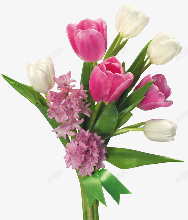 花郁金香花束花篮捧花png免抠素材_新图网 https://ixintu.com 捧花 花 花束 花篮 郁金香