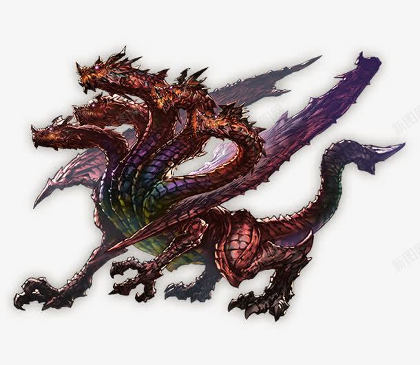 合成效果五头龙怪兽png免抠素材_新图网 https://ixintu.com 合成 效果