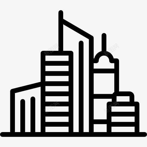城市景观图标png_新图网 https://ixintu.com 城市 城市景观 城镇 建筑 摩天大楼