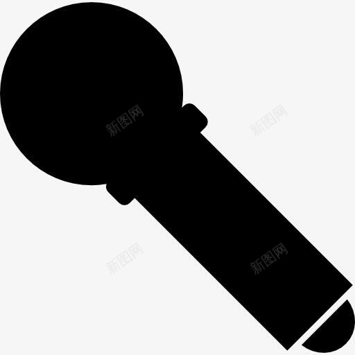 麦克风的变体的剪影图标png_新图网 https://ixintu.com 多媒体 麦克风 麦克风轮廓