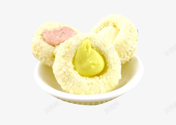 椰蓉夹心小点心png免抠素材_新图网 https://ixintu.com 夹心椰蓉球 椰蓉 椰蓉夹心球 椰蓉小球食物