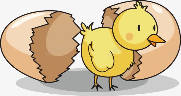 破壳而出的小黄鸡png免抠素材_新图网 https://ixintu.com 孵蛋 小鸡出壳 小黄鸡 矢量素材 破壳而出 鸡蛋