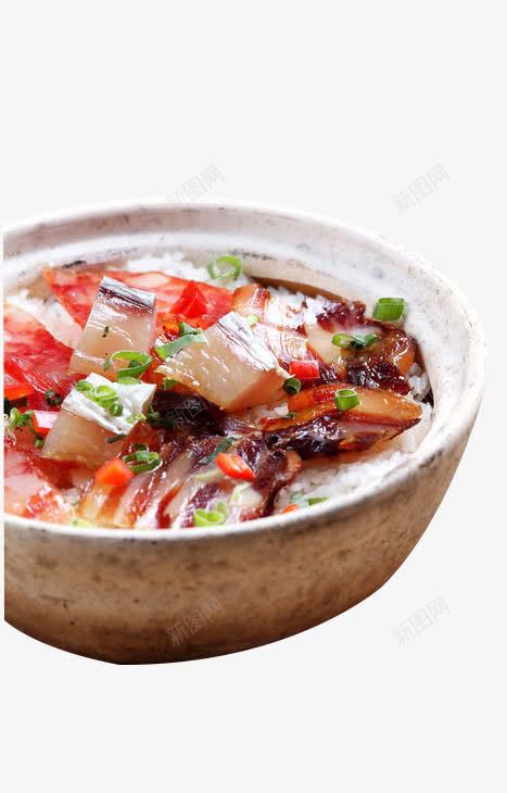 腊肠腊味煲仔饭png免抠素材_新图网 https://ixintu.com 产品实物 搭配 煲仔饭 美味 腊肠 菜肴